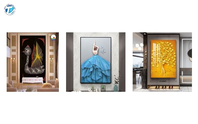 Canvas kim tuyến in tranh trang trí nội thất